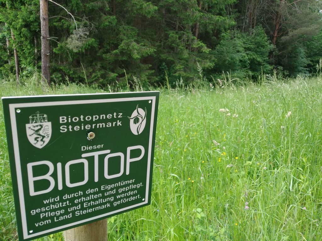 Biotop-Schild